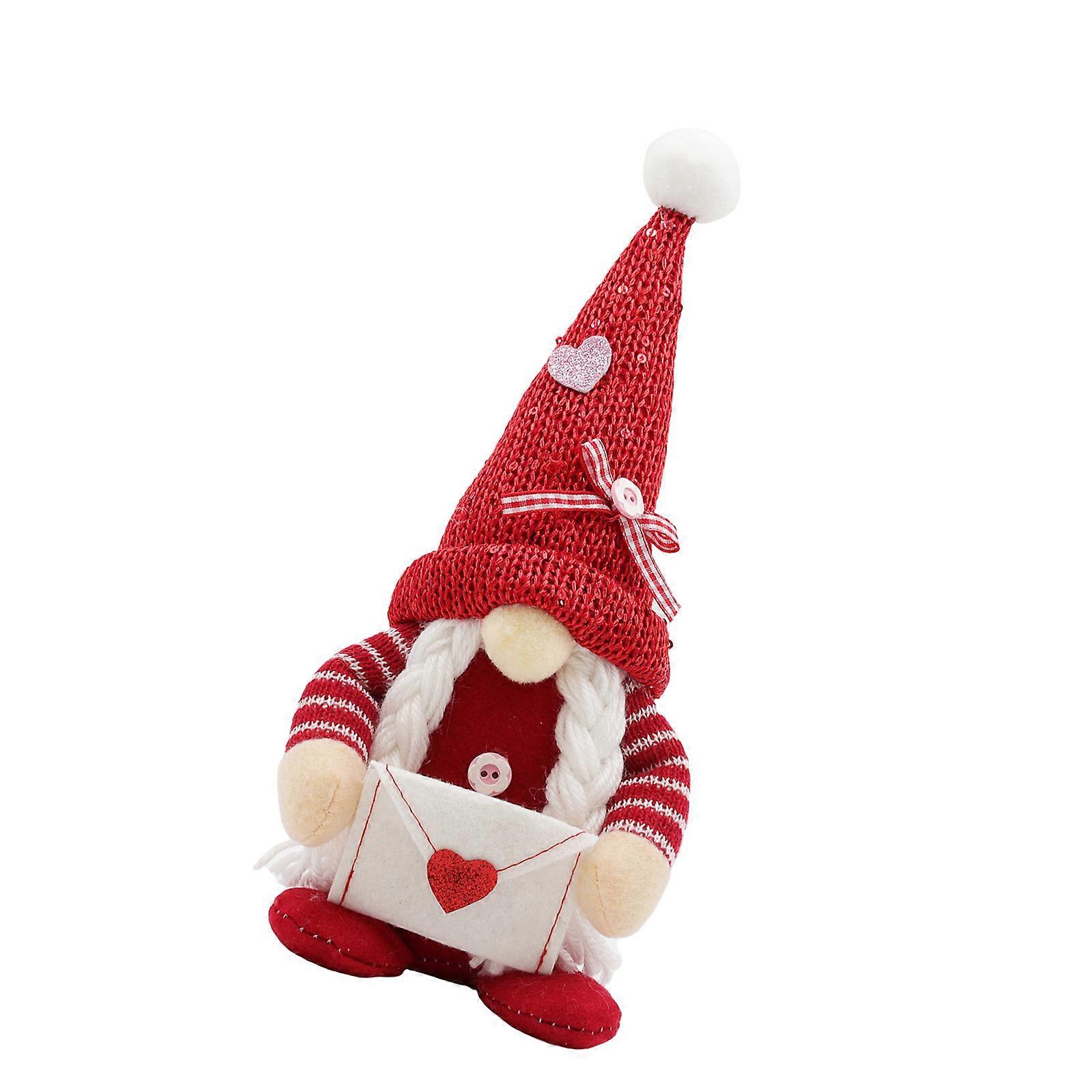Decorative Model Plushes Gnomes for Valentines Day for Living Room Bedroom Office Setting Solid Structure Multicolor