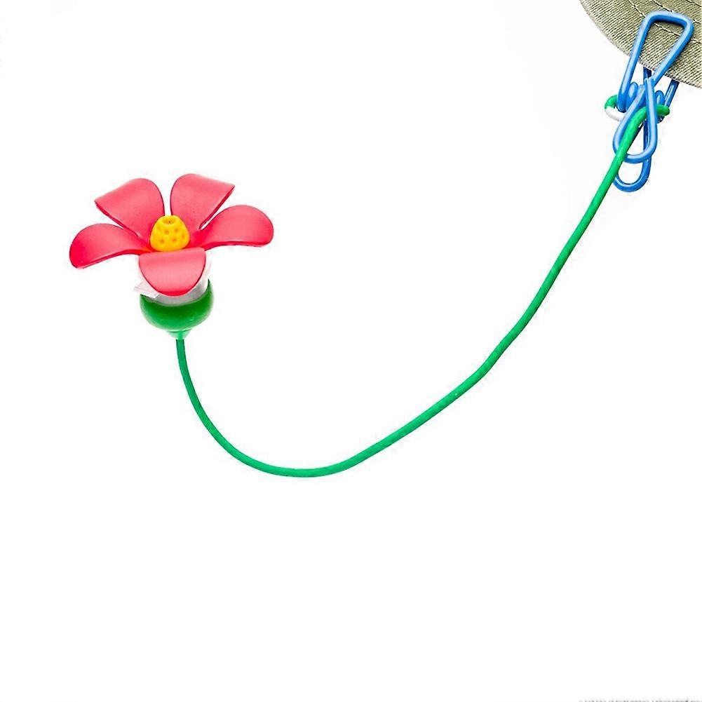 Kreativ fuglefoderautomat til hat, håndholdte fuglefoderautomater med klips, røde fuglefoderautomater til fugleelskere