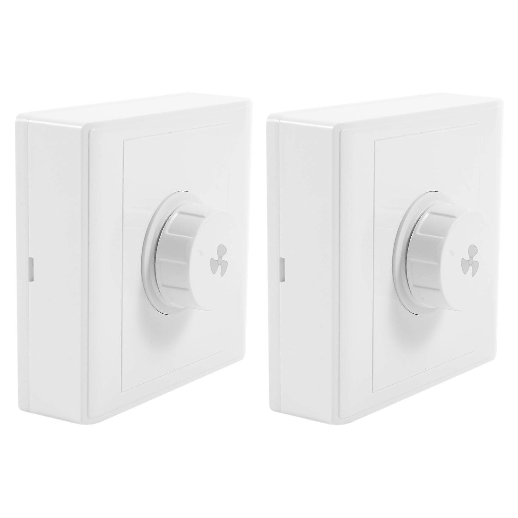 2Pcs Ceiling Fan Stepless Speed Governor Surface Mounted Fan Speed Switch