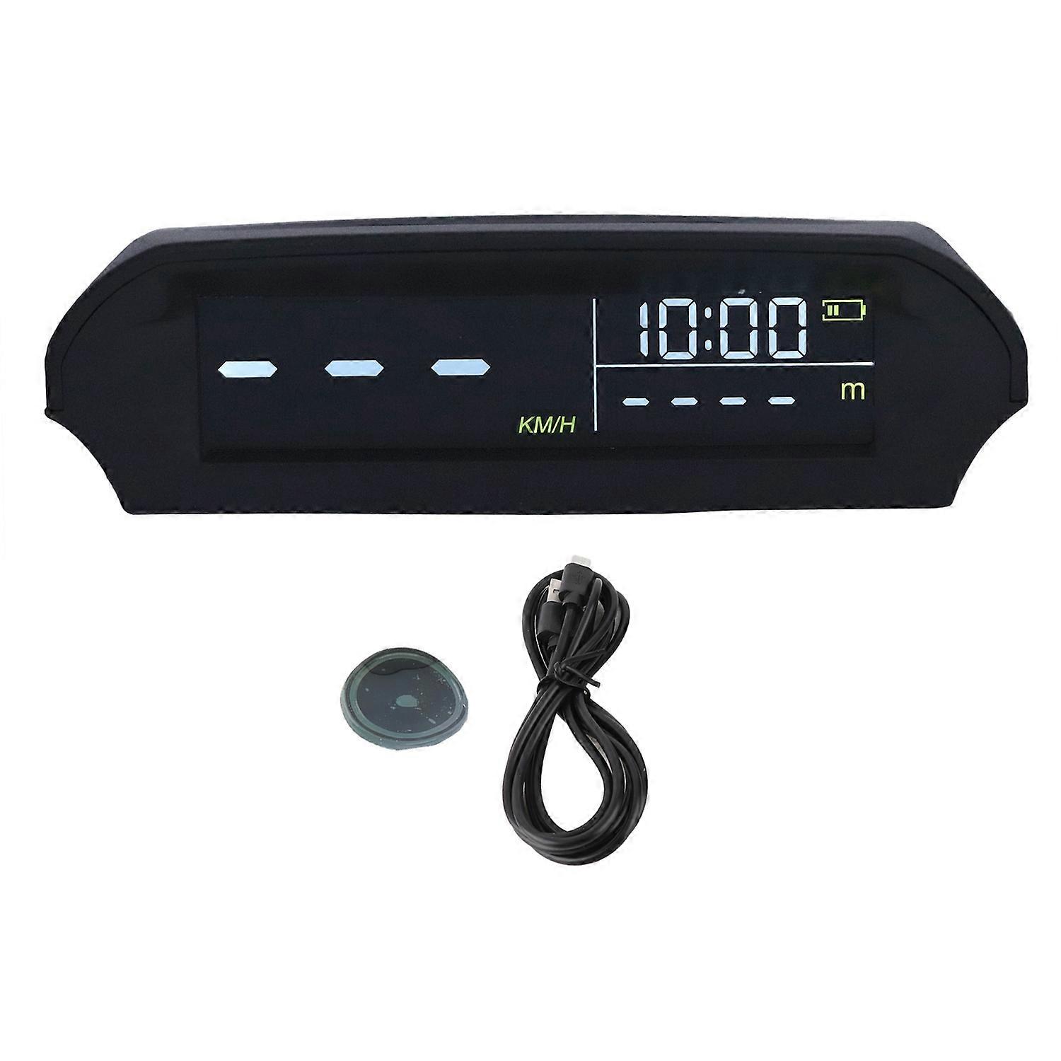 Universal Auto HUD Display Multifunctional Projector GPS Speedometer Solar Charging