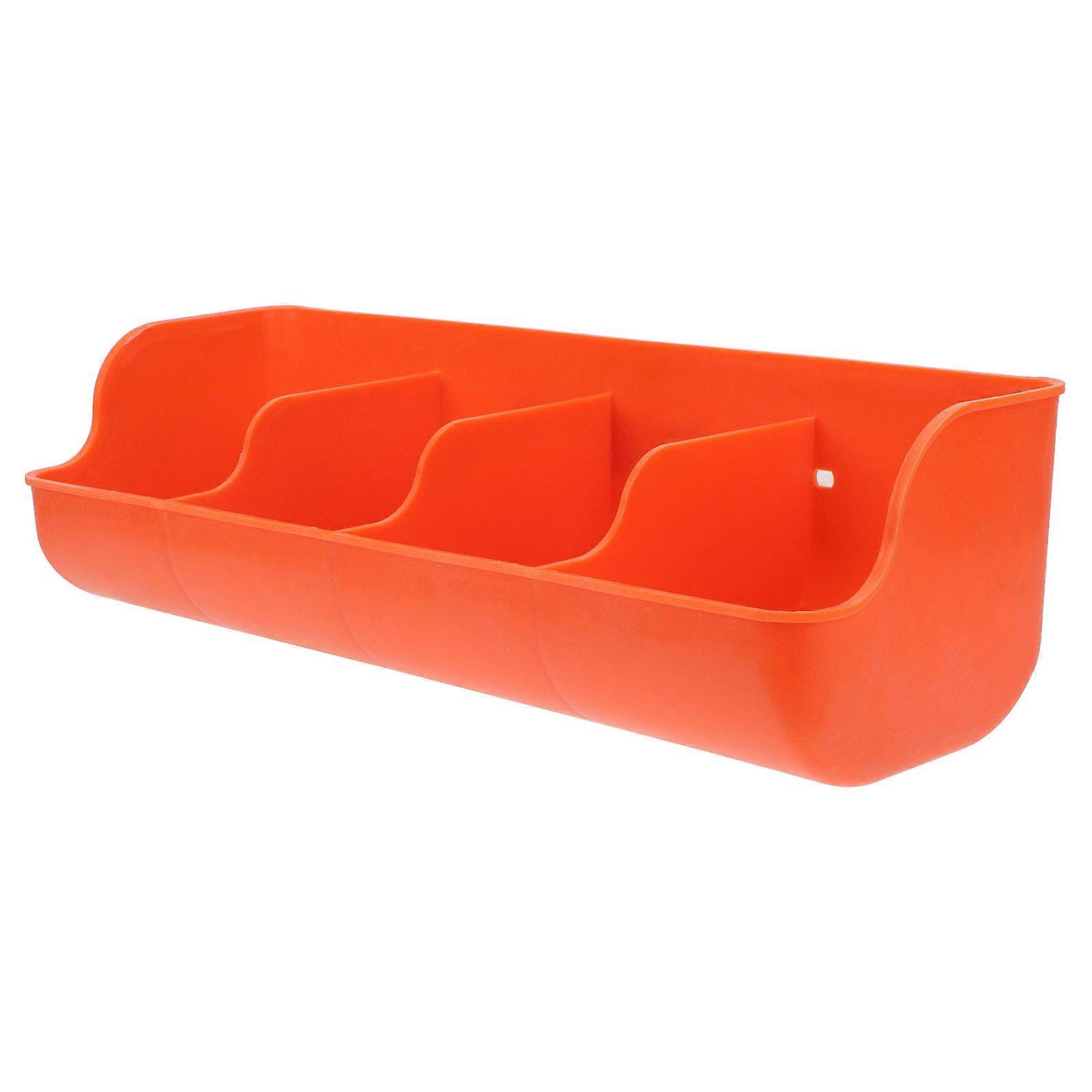 Pig Feeder Trough for Feeding Pigs with 2Pcs Orange Plastic Pig Feeding Tool