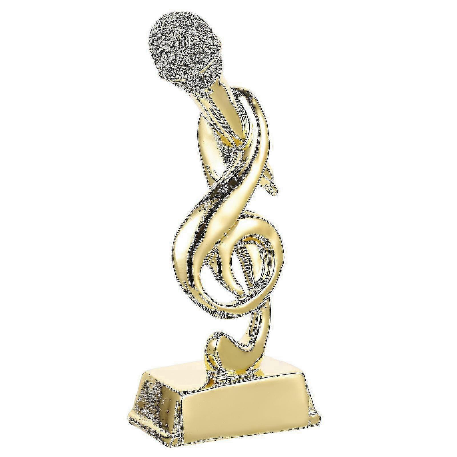 m Competition Microphone Trophy Desktop Children Trophy Decorative Note Microphone Trophy