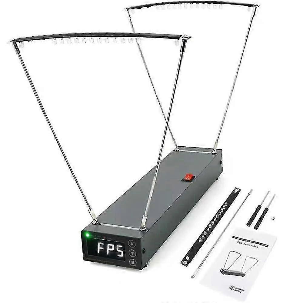 Precision Chronograph 4-6500 FPS Velometer With Light Strips, FPS And MPS Readings, For Tennis And Badminton