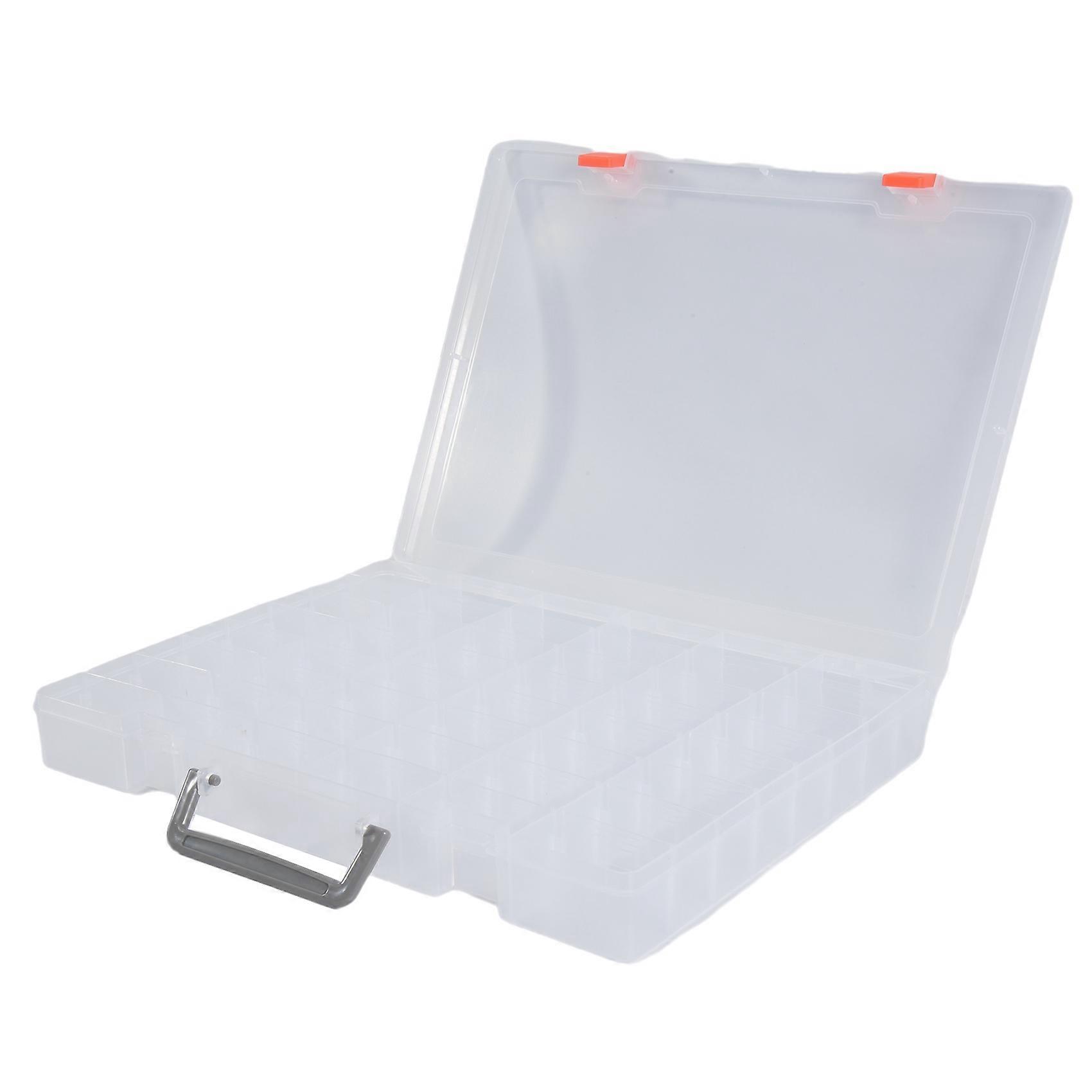 48 Grids Plastic Organizer Box with Adjustable Dividers,Transparent