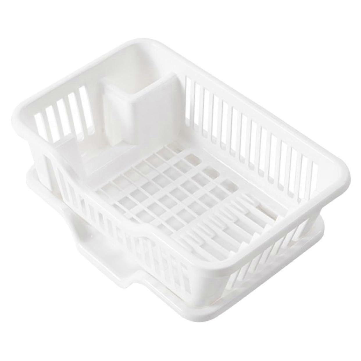 Large Capacity Dish Drying Rack with Drain Board for Kitchen Counter, Plates Cups and Cutlery Organizer