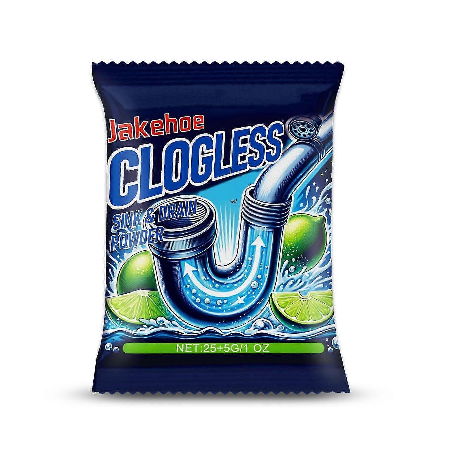 Eco-Friendly Clogless Sink & Drain Powder - Fast, Odorless Pipe Dredging Cleaner for Kitchen & Bathroom, Safe & Cost-Effective Solution to Blockages a