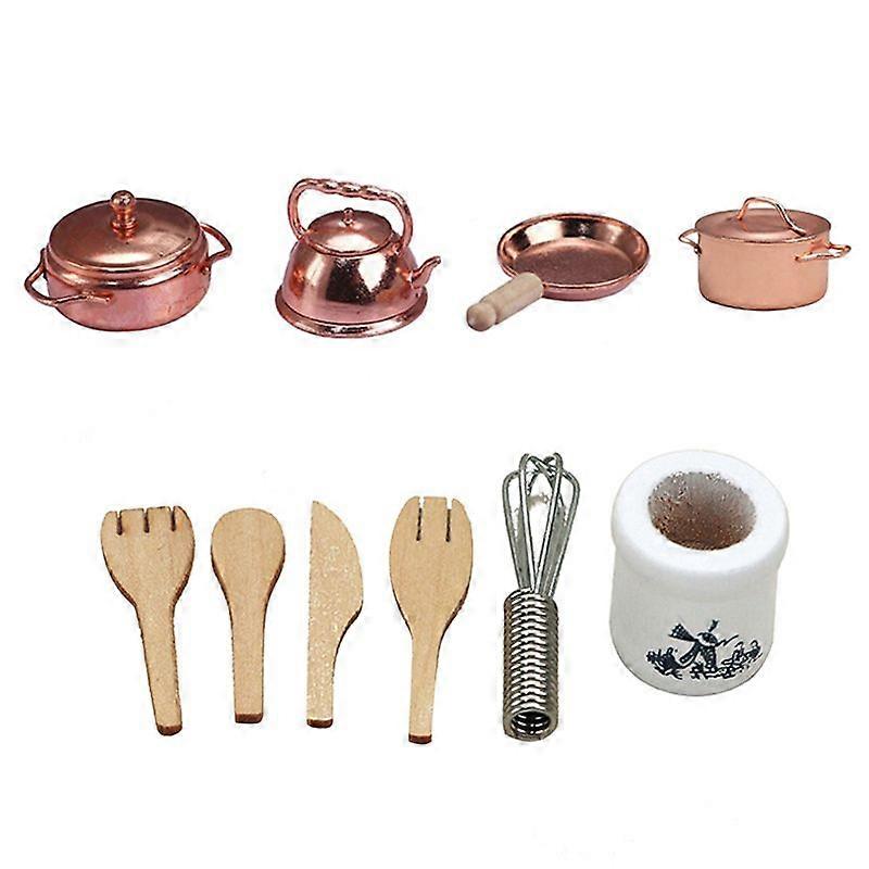 1/12 Dollhouse Mini Kitchenware Eggbeater Spoon Pottery Holder