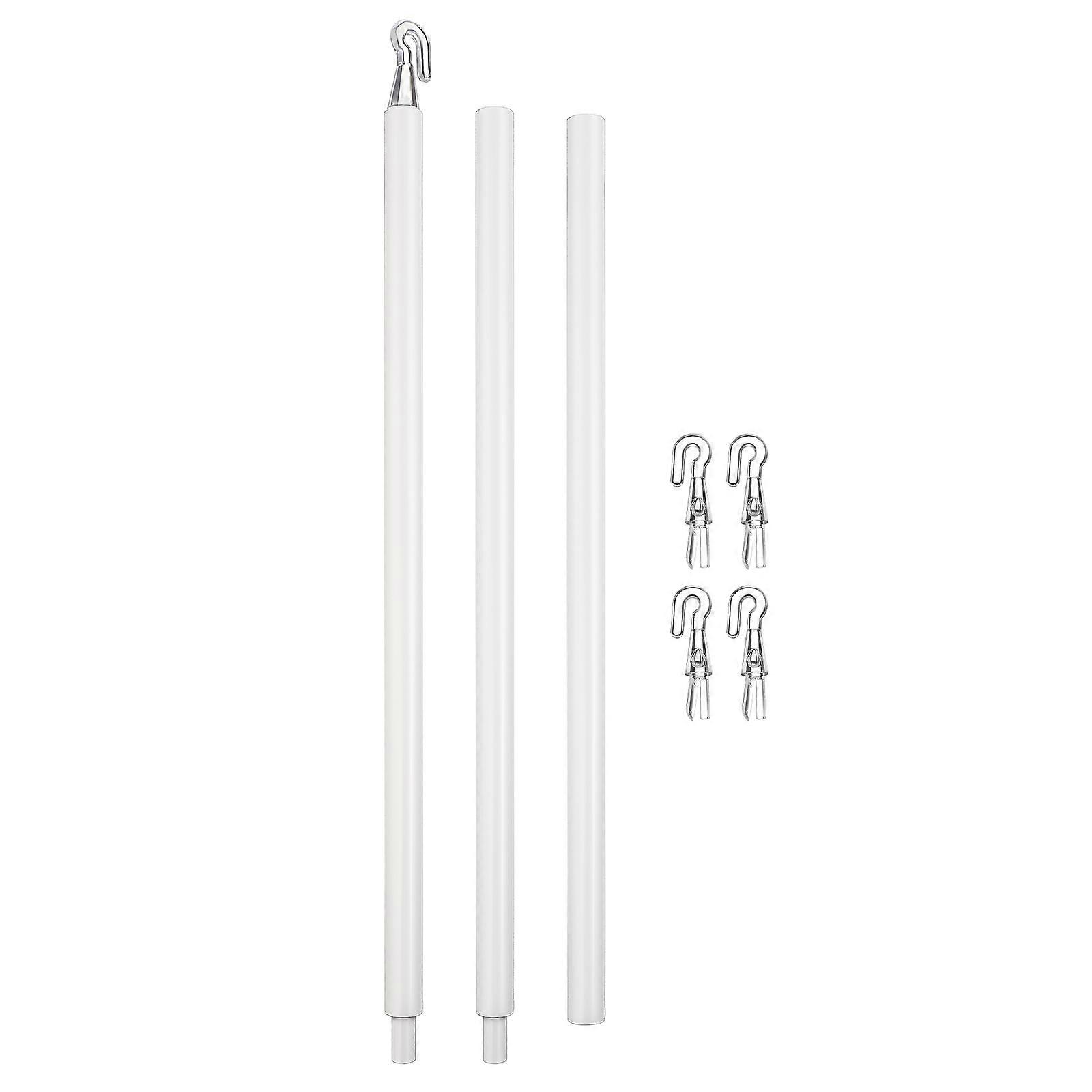 1 Set of Vertical Blind Rod Replacement with Hook Detachable Wand and Plastic Opener