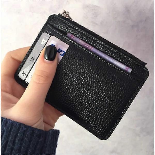 INF Card holder / wallet with zipper Black