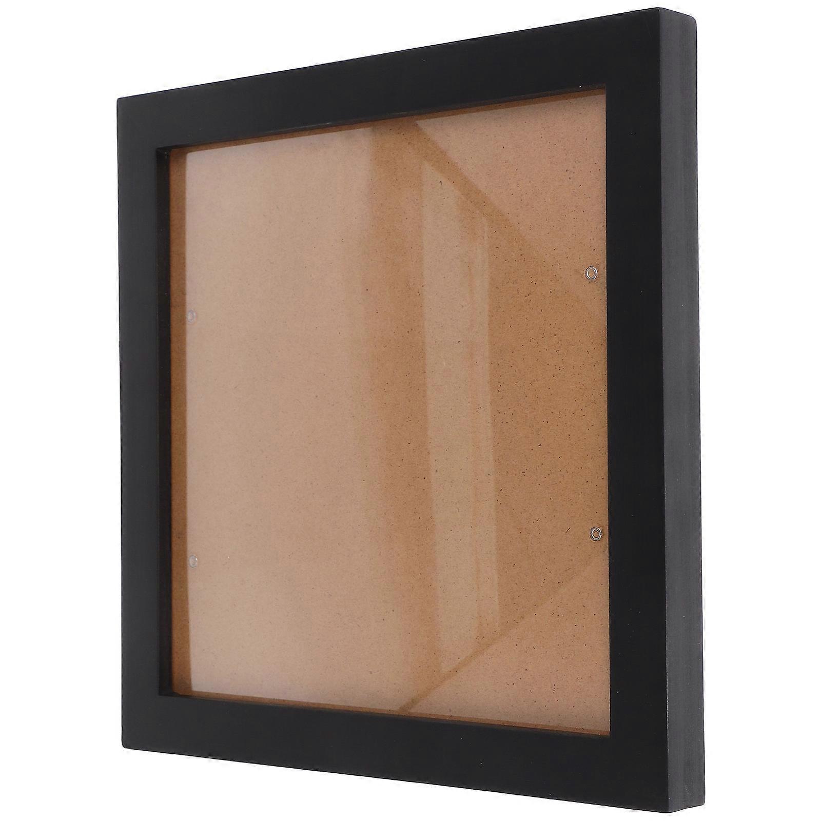 Wooden Black Square Picture Frame for Storage Use Deep Shadow Box