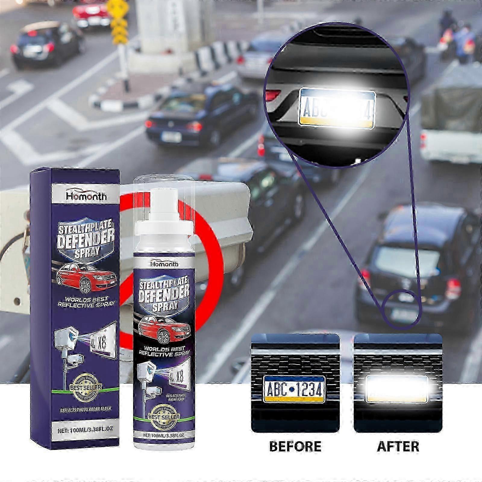 25-26 Invisible Defender Spray Vehicle Clear Coat Long Lasting Effective Invisible Defender License Spray 100ml