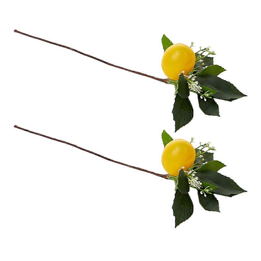 Lemon Napkin Ring DIY Artificial Lemon Branches for 2Pcs Table Decoration