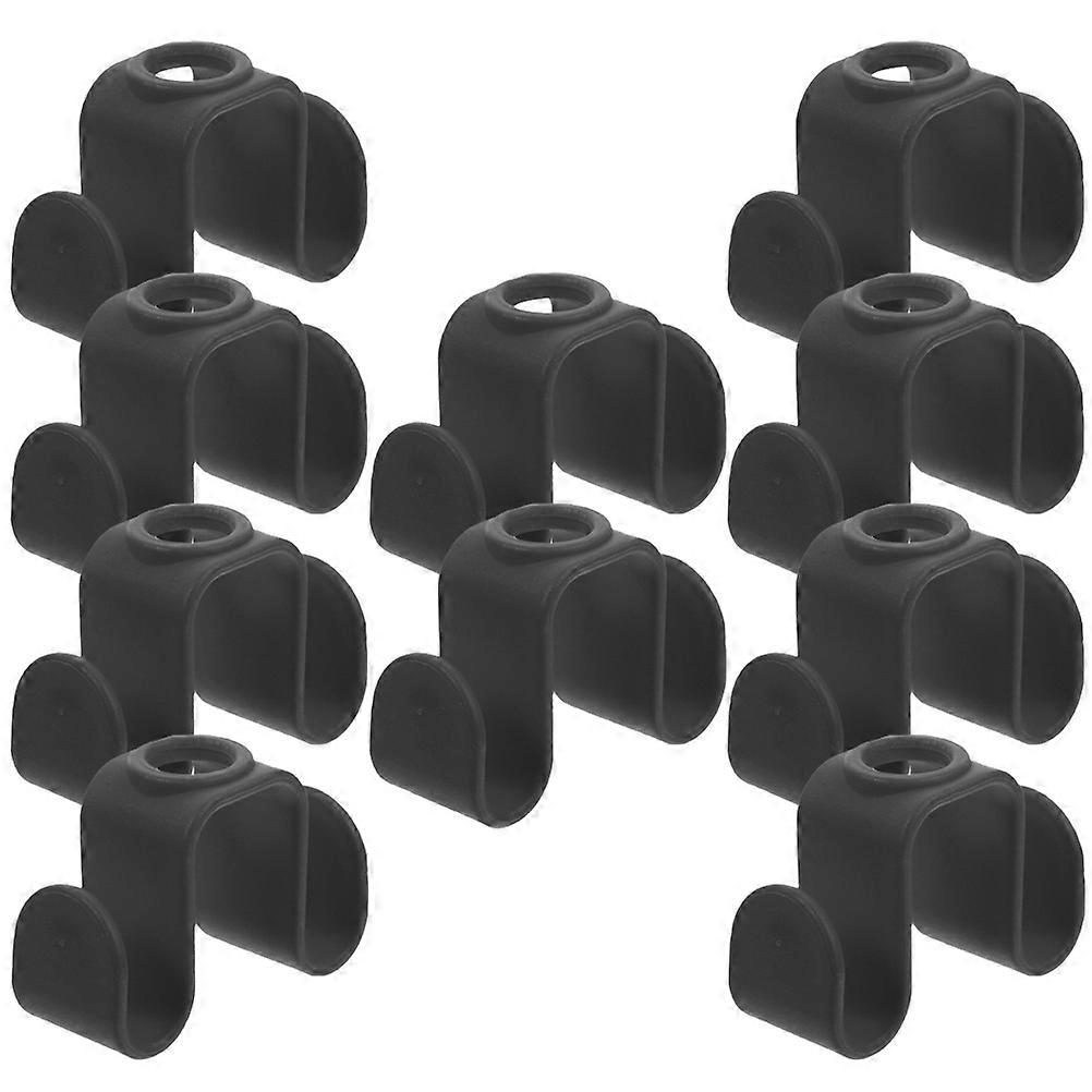 Black Closet Organizer Hanger Hooks for Storage Made of ABS Strong and 10 Pieces