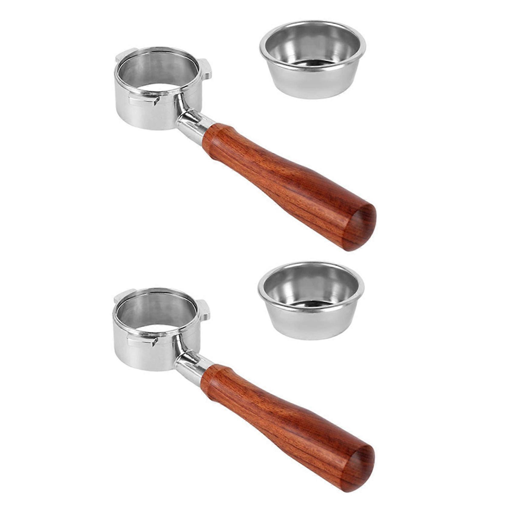 2X Bottomless Portafilter 54mm for Breville Barista Series and Espresso Machines, Portafilter with Filter Basket