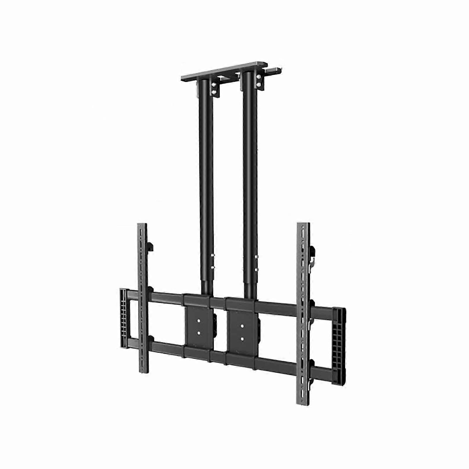 Ceiling TV Stand Wall Mount Fits 60120 Inch TV Double Bar Adjustable Tilt Bracket Telescoping Height 25 To 5 Degrees