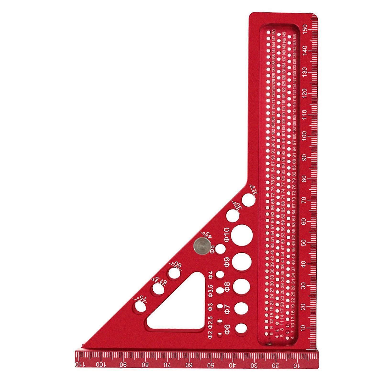 Carpenter Square Ruler Aluminum Alloy MultiAngle Measuring Tool for Accurate Woodworking