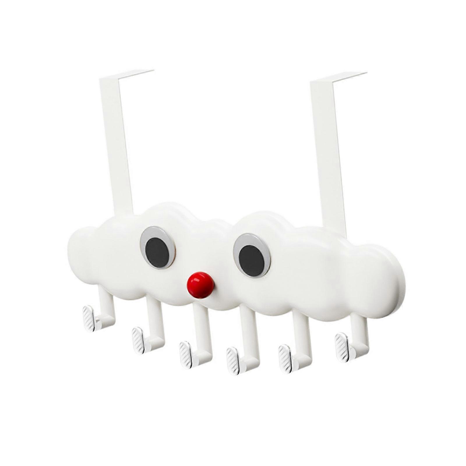 Fashionable Space Saving Over Door Hook Rack for Efficient Organization in Bedrooms Bathrooms and Entryways Daily Use  Ivory