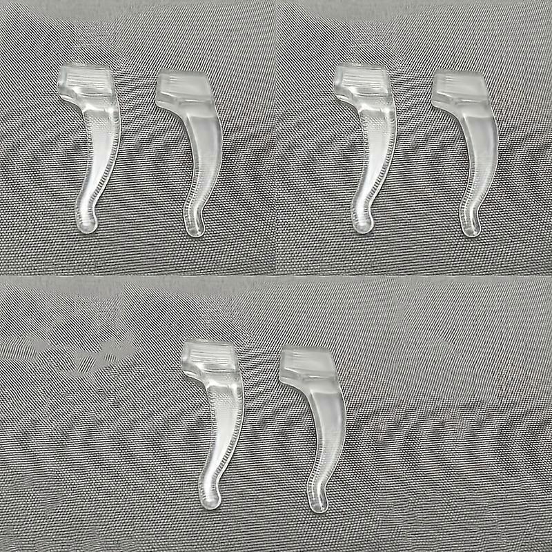 3 paires de crochets pour lunettes antid��rapants en Silicone noir et blanc �C Porte-lunettes confortables et s��curis��s pour les activit��s