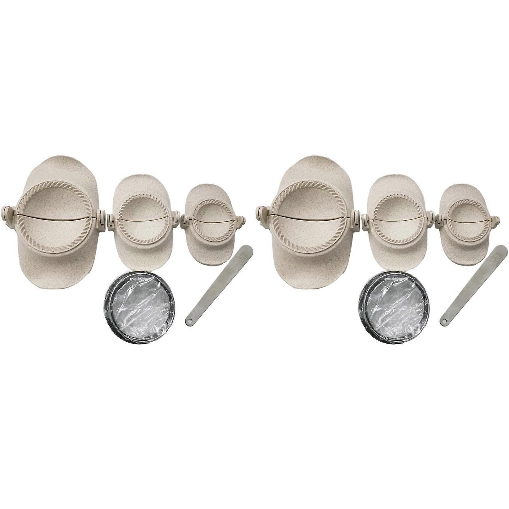 6X Dumpling Maker, Empanadas Press Mold Maker Set with Dough Cutter and Stuffing Spoon, Empanada Molds