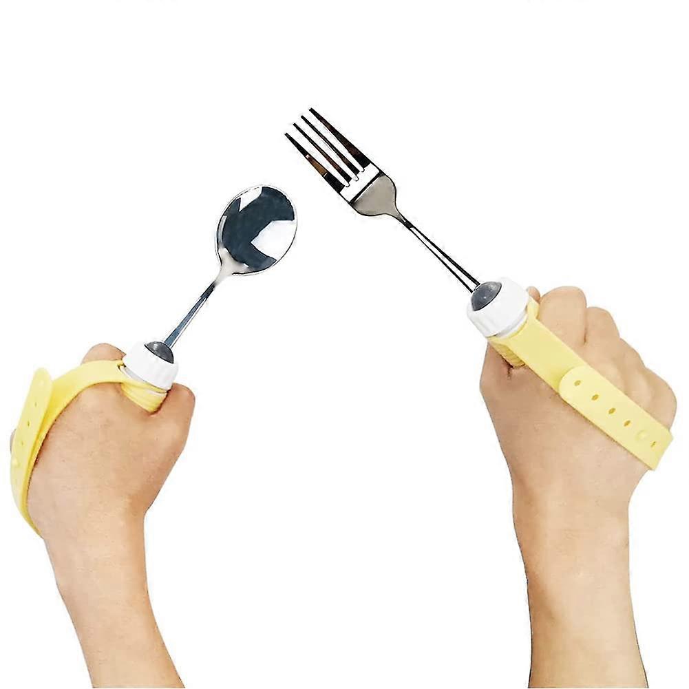 Adaptive Eating Utensils Set with AntiShake Fork and Spoon for Parkinson's, Arthritis and Elderly