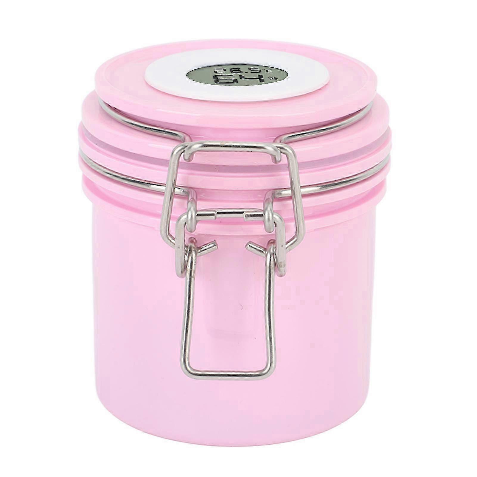 200ml Eyelash Glue Storage Tank with Display Screen, Activated Carbon Sealed Jar for Eyelash Extensions, Eyelash Grafting, Pink