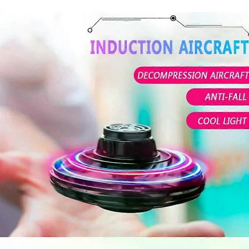 Flying Spinner Mini UFO Drone Flying Fidget Spinner Hover Boomerang Fidget Spinner Hand Controlled Mini Drone Outdoor Flying Toy