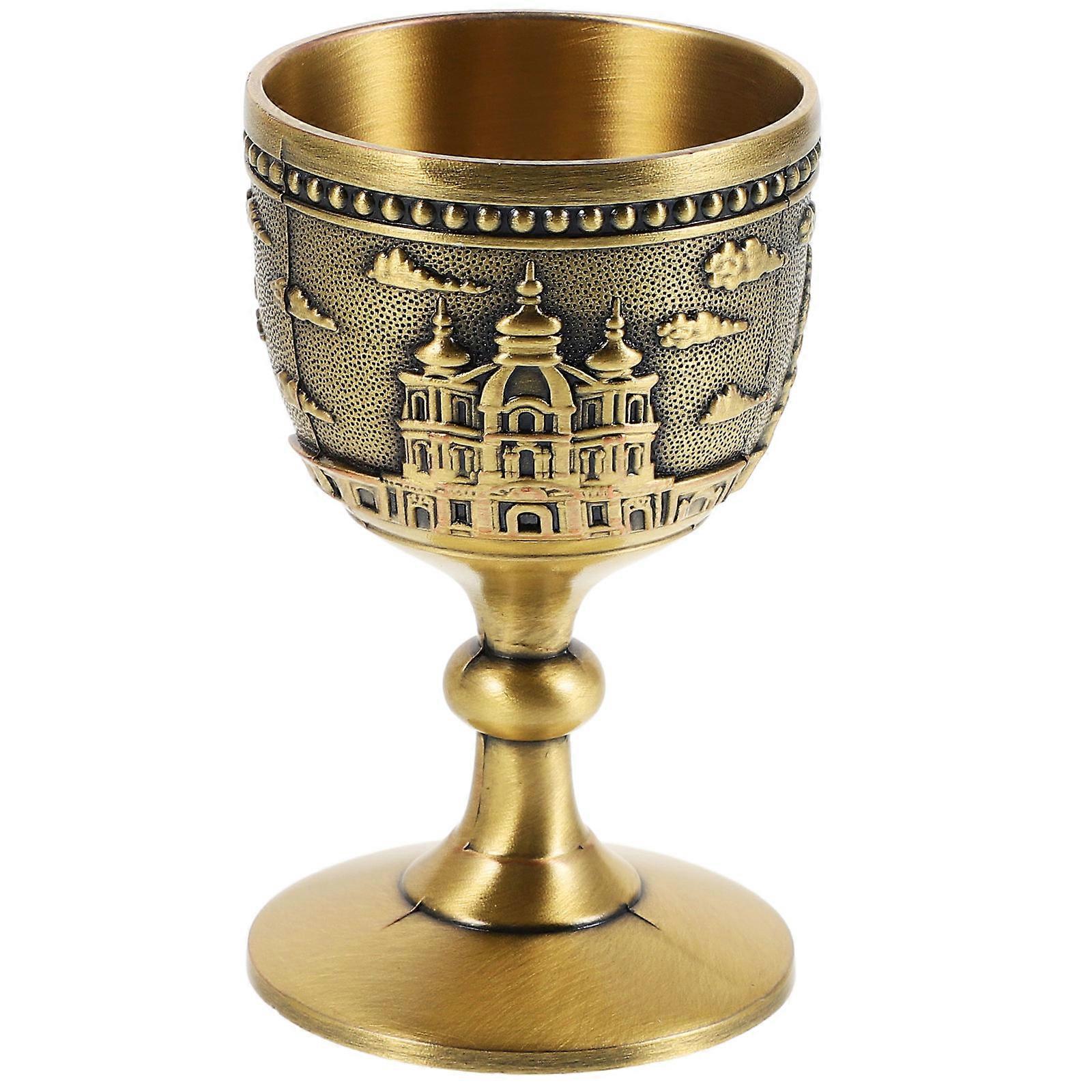 Regal Copper Alloy Small Tea Cup with PalaceInspired Design for Home Use and Special Occasions 2.5oz