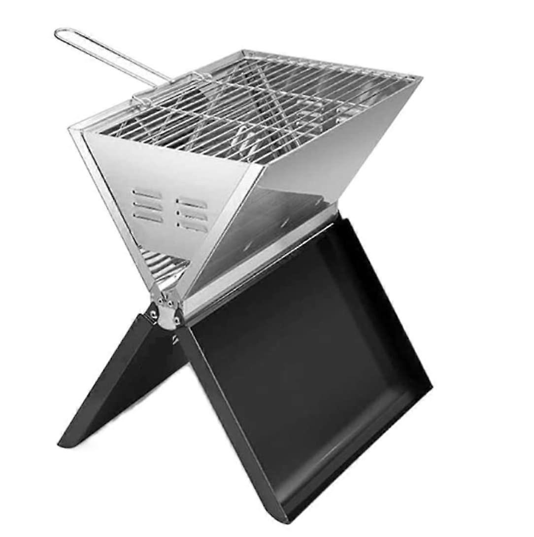 Portable Charcoal Grill with TShaped Firepower Boost, Dual Ventilation, Foldable for Camping