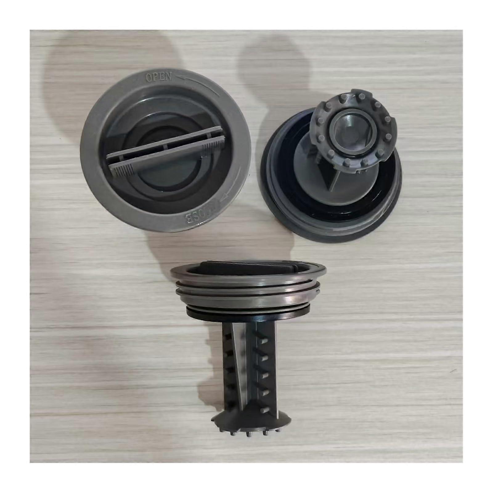 Universal Washing Machine Drain Pump Filter Replacement with Low Noise Heat Resistant Design Black