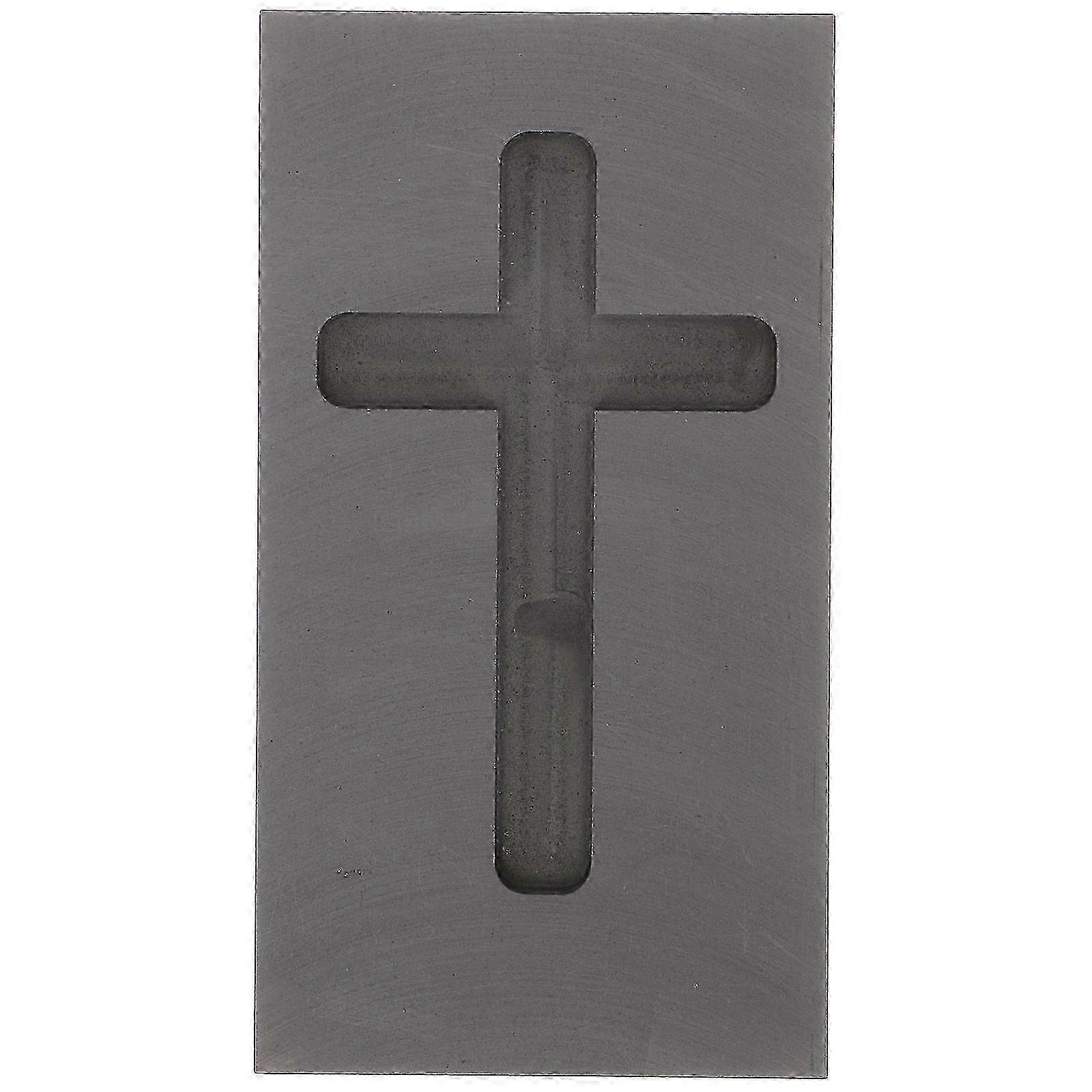 Graphite casting mold for melting silver gold cross shape 25-26
