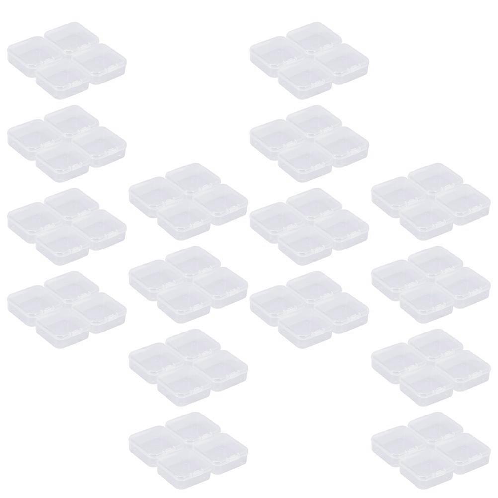 Plastic Transparent Earring Containers for Storage 16Pcs Beads Storage Boxes