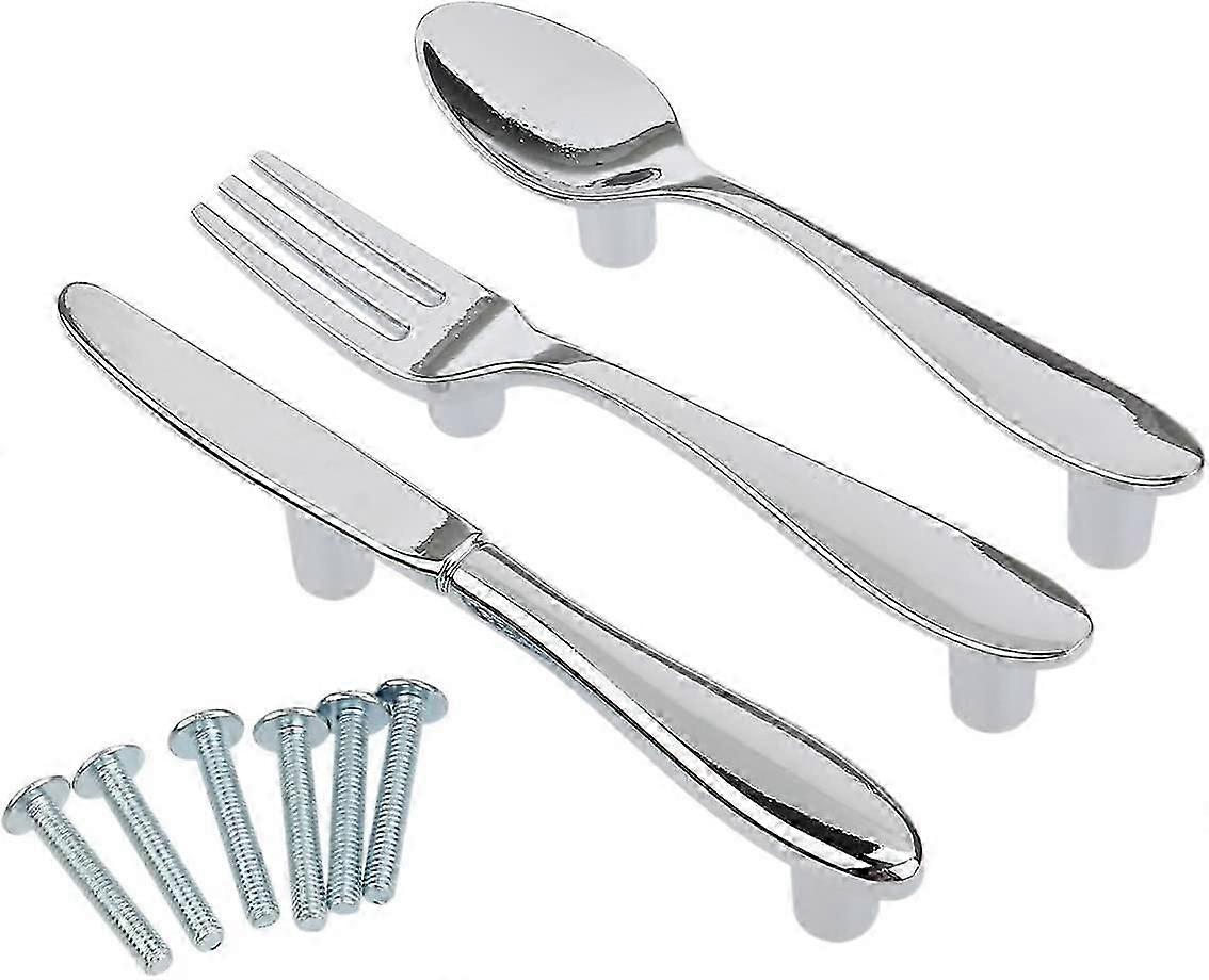 3pcs Knife Spoon Fork Kitchen Cabinet Drawer Cupboard Pull Sleeve Knobs
