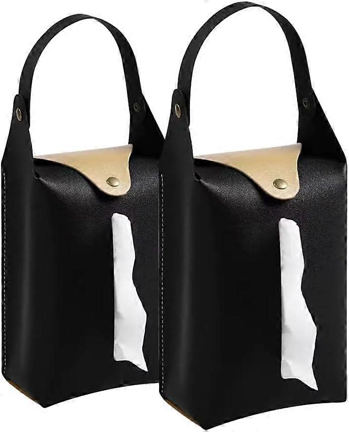 2-pack car tissue box, foldable hanging tissue bag