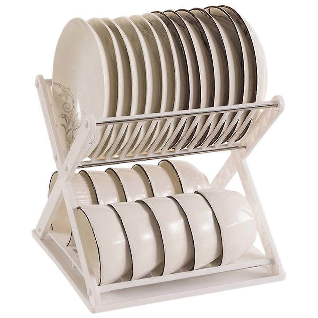 Dish Drying Rack Kitchen Organizer Multifunctional Tableware Space Saving Storage Rack Bowl Holder Home Accessories B