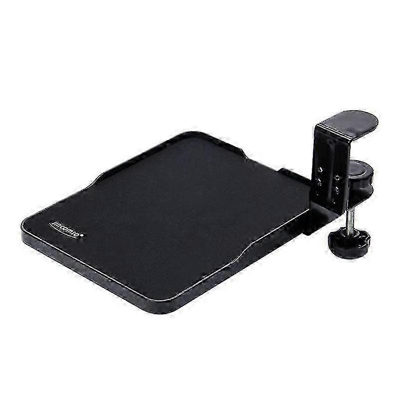 Under desk keyboard tray for workspace with rotating mouse pad