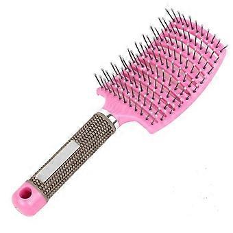 Vented Hair Brush for Faster Blow Drying, Ergonomic Curved Grip Detangling Brush for Wet or Dry Hair