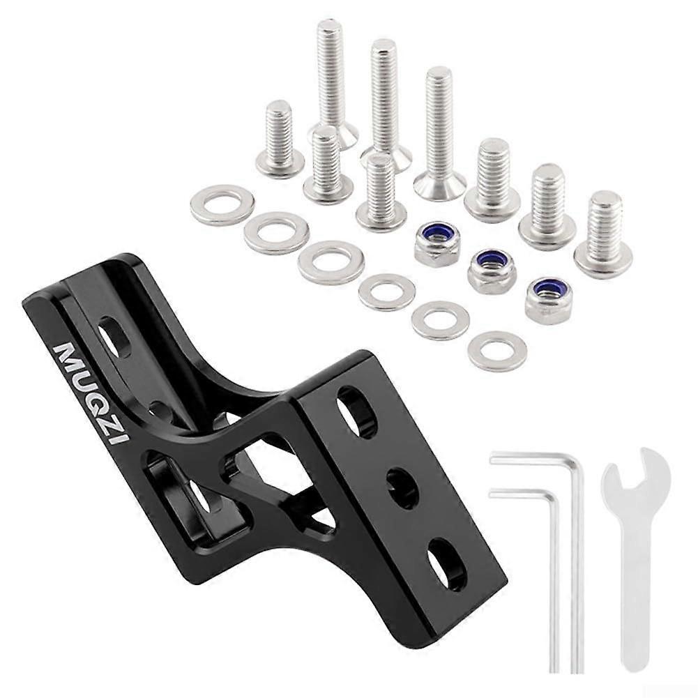 Bike Light Mount Adjustable Alloy Front Extension Bracket for Brompton Folding Bikes Black