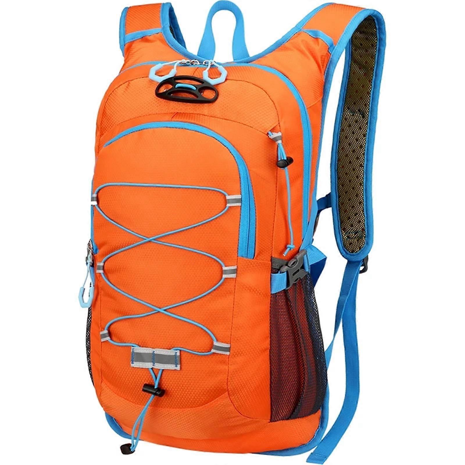 Cycling Backpack Waterproof Lightweight Hydration Pack for Running Hiking with Storage Orange