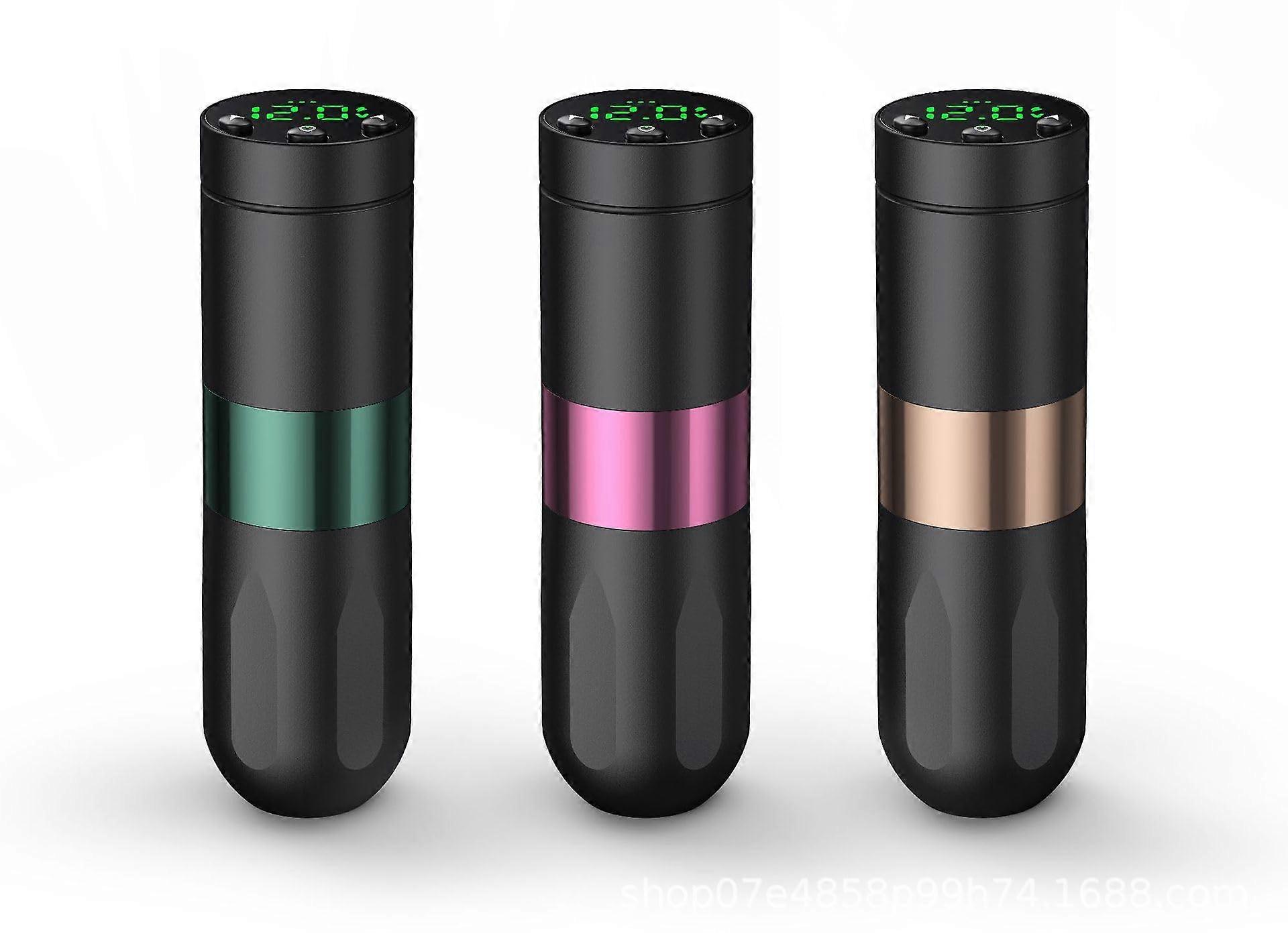 Wireless Tattoo Pen with Softstart Motor Protection and Flicker LED Display Green Screen