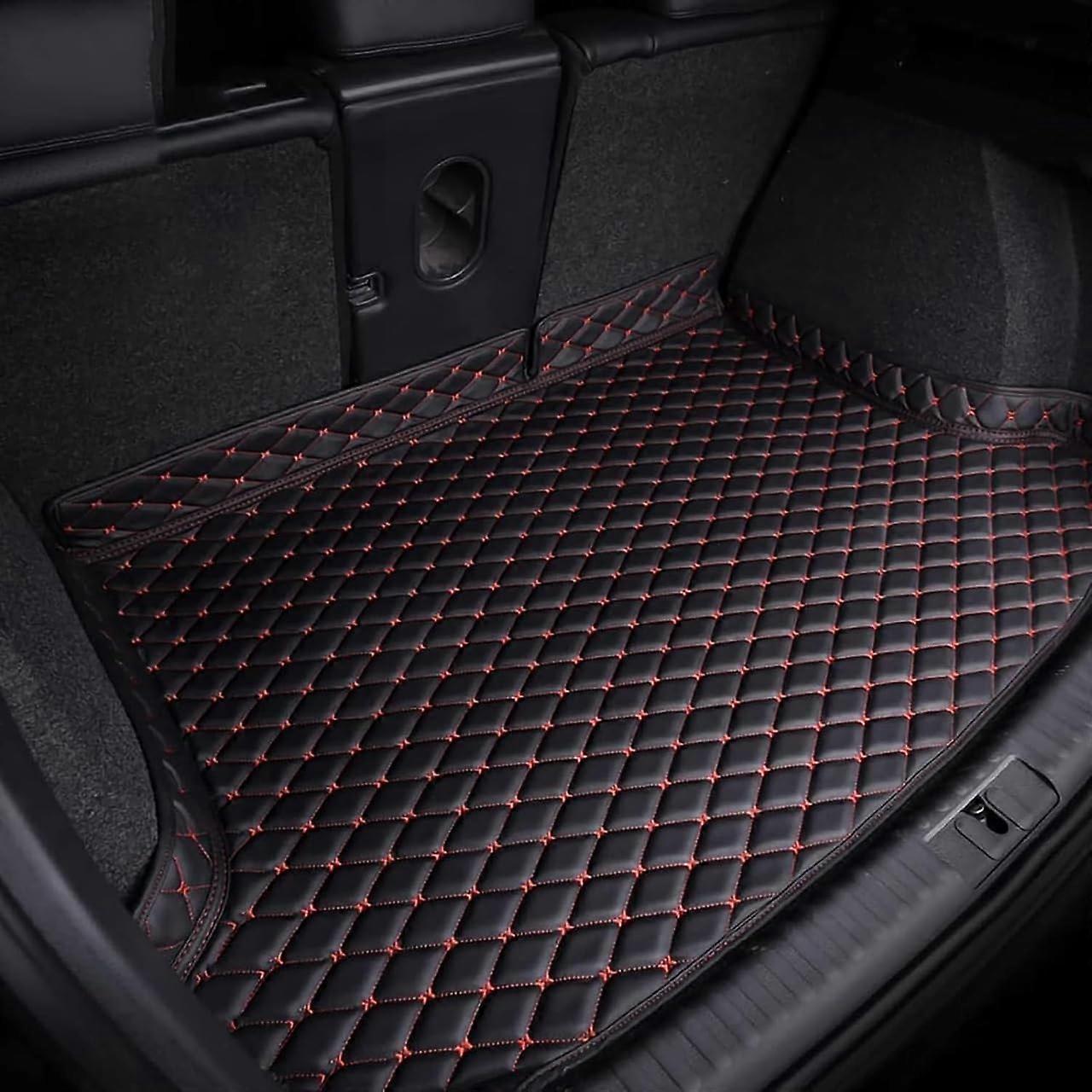 20202024 Leather Waterproof AntiSlip Boot Mat Trunk Liner Protector Blackred for Cupra Formentor
