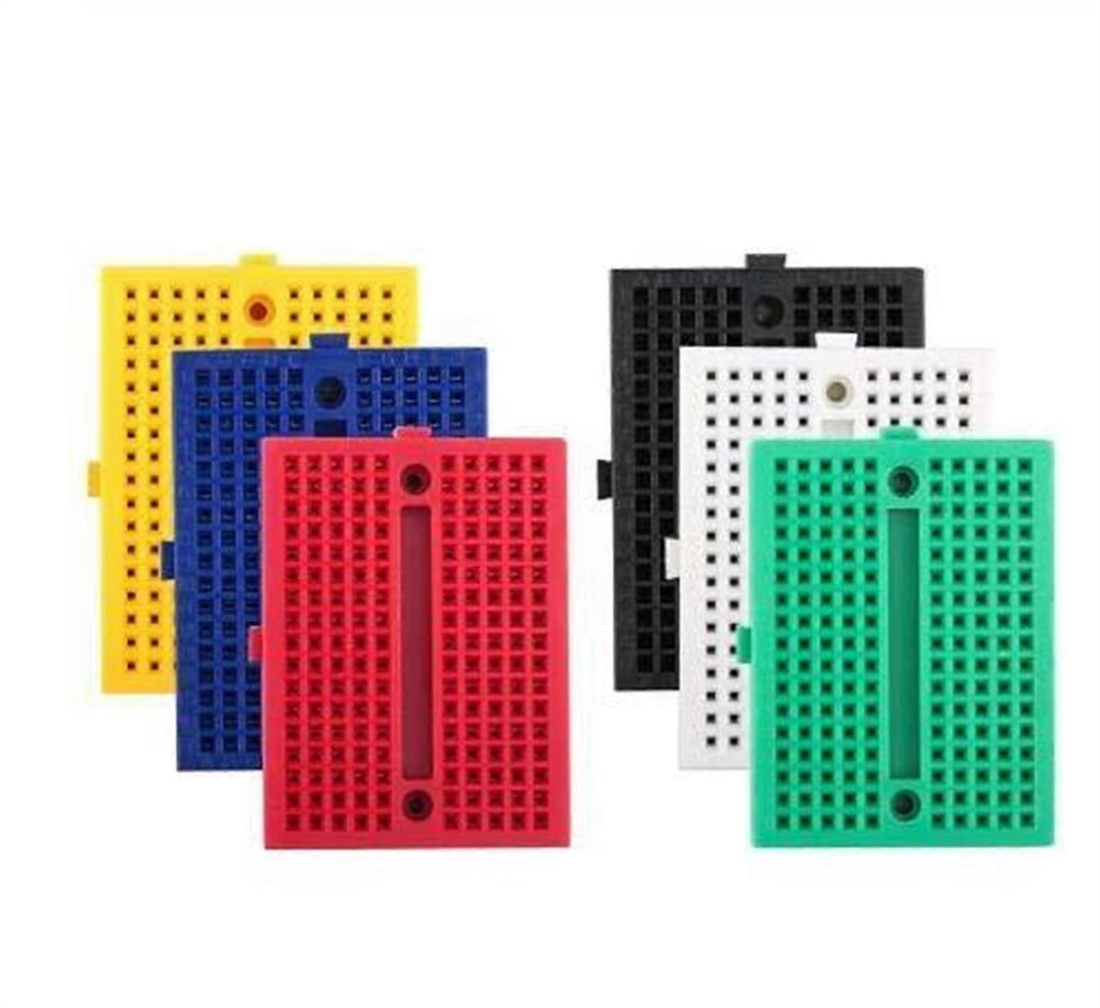 7PCS SYB170 Mini Solderless Breadboard Set, MultiColor Compact Prototype Kit