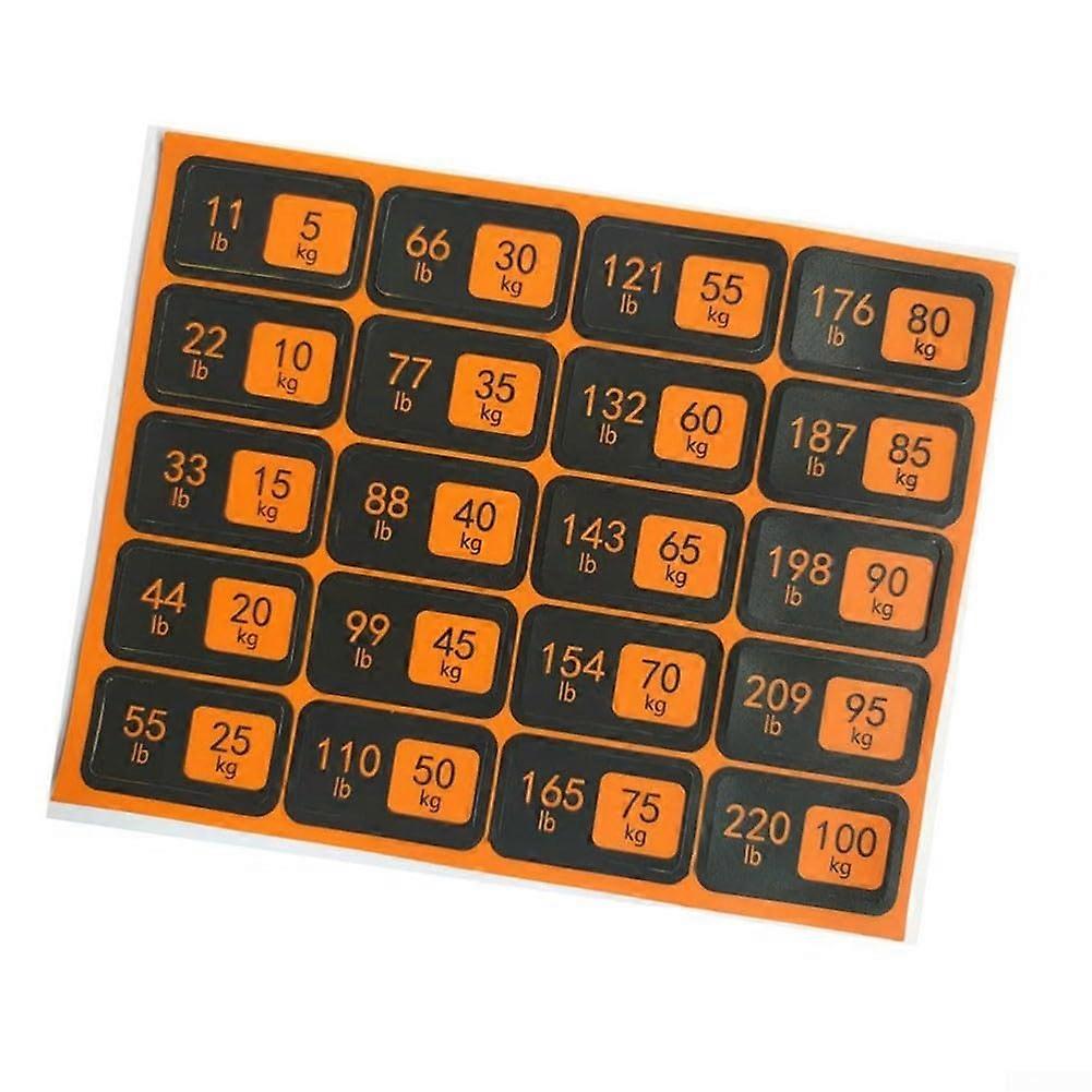 Weight Stack Labels for Gym Equipment Quick Weight Identification Polypropylene Stickers