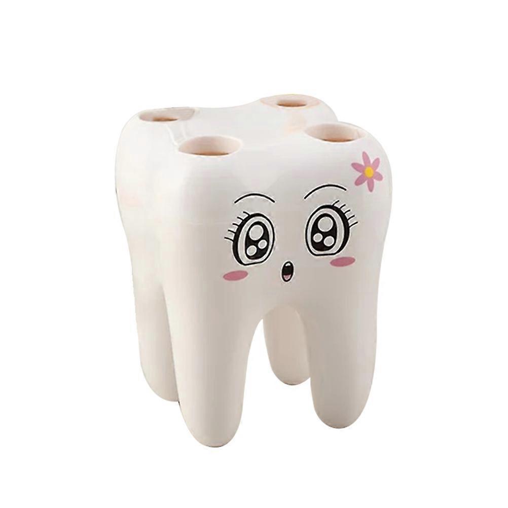 Bathroom Storage Rack Tooth Toothbrush Holder for Storage Beige