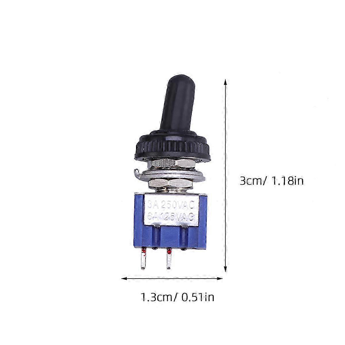 Mini Small Toggle Switch with Waterproof Cover compatible Switch Use 3Pcs