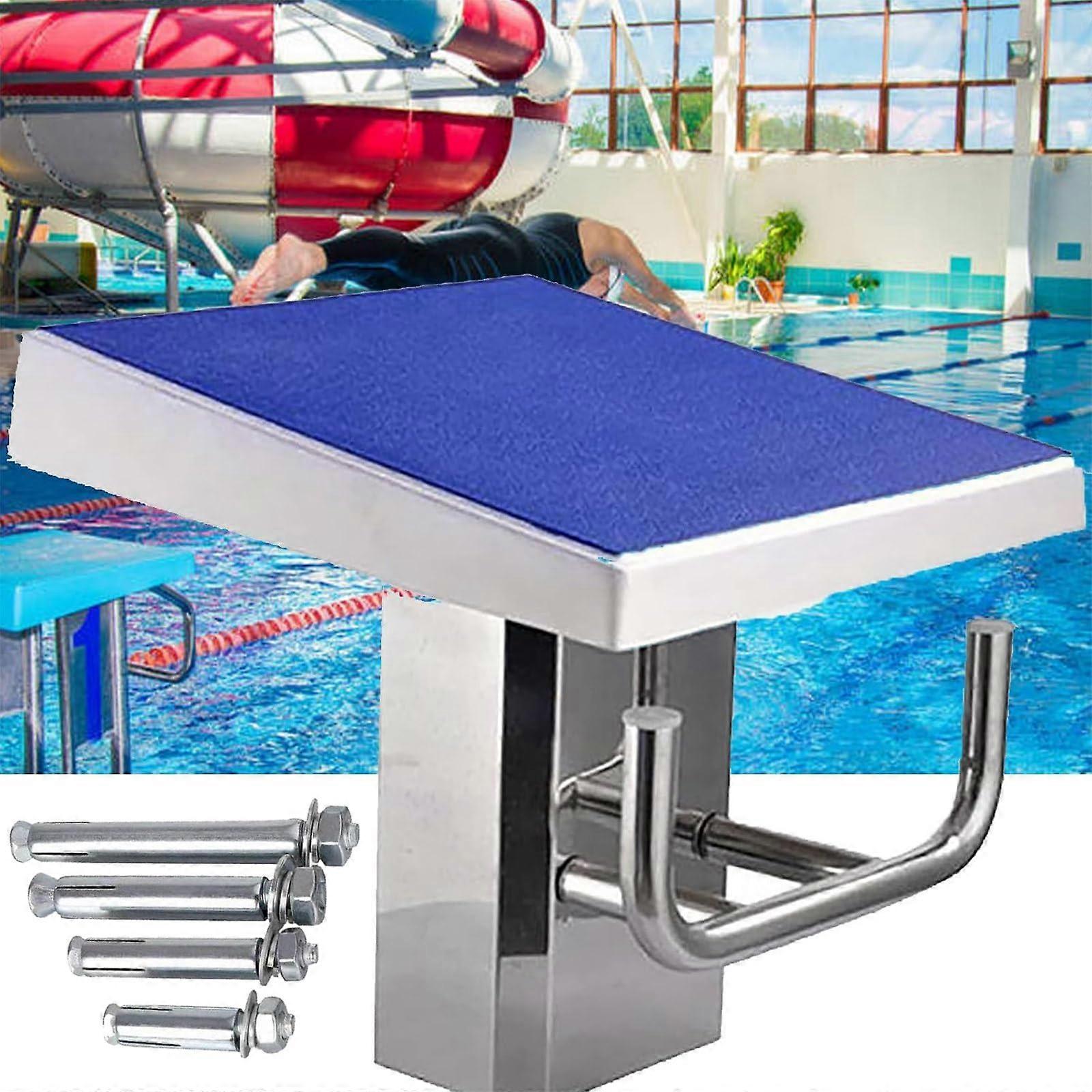 Stainless Steel Swimming Pool Diving Platform with AntiSlip Surface, 660 lbs Capacity