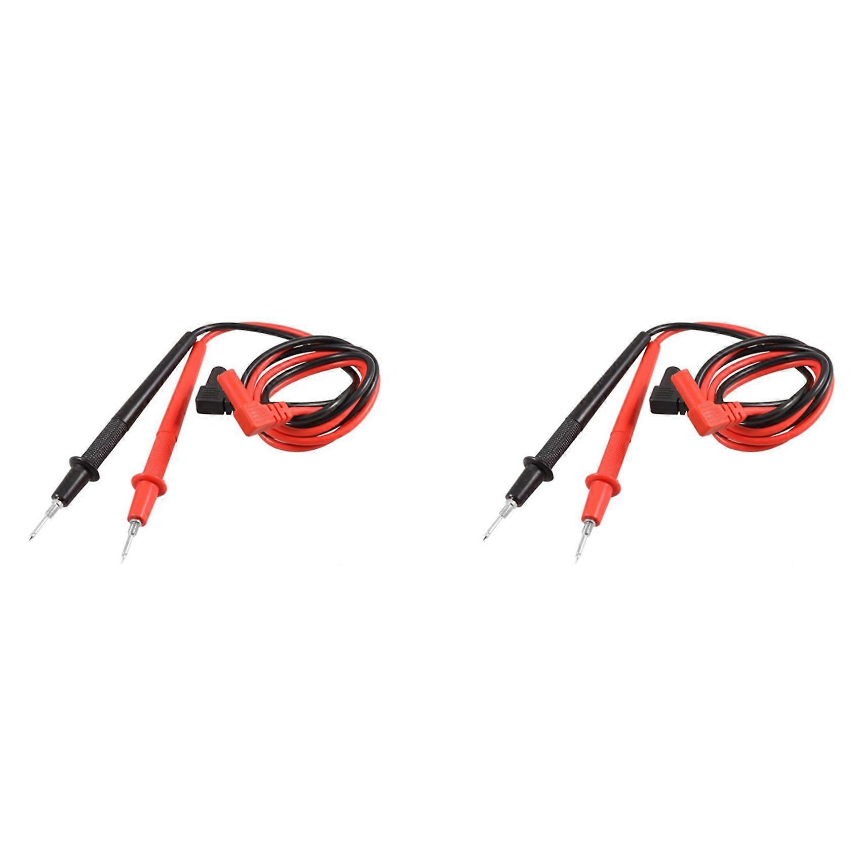2X 1000V Banana Plug 2.6Ft Voltmeter Probe Test Lead Cable Black Red Pair