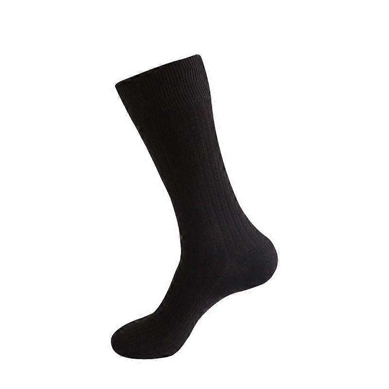 Plus Size Men's Socks Striped Combed Cotton Double Needle