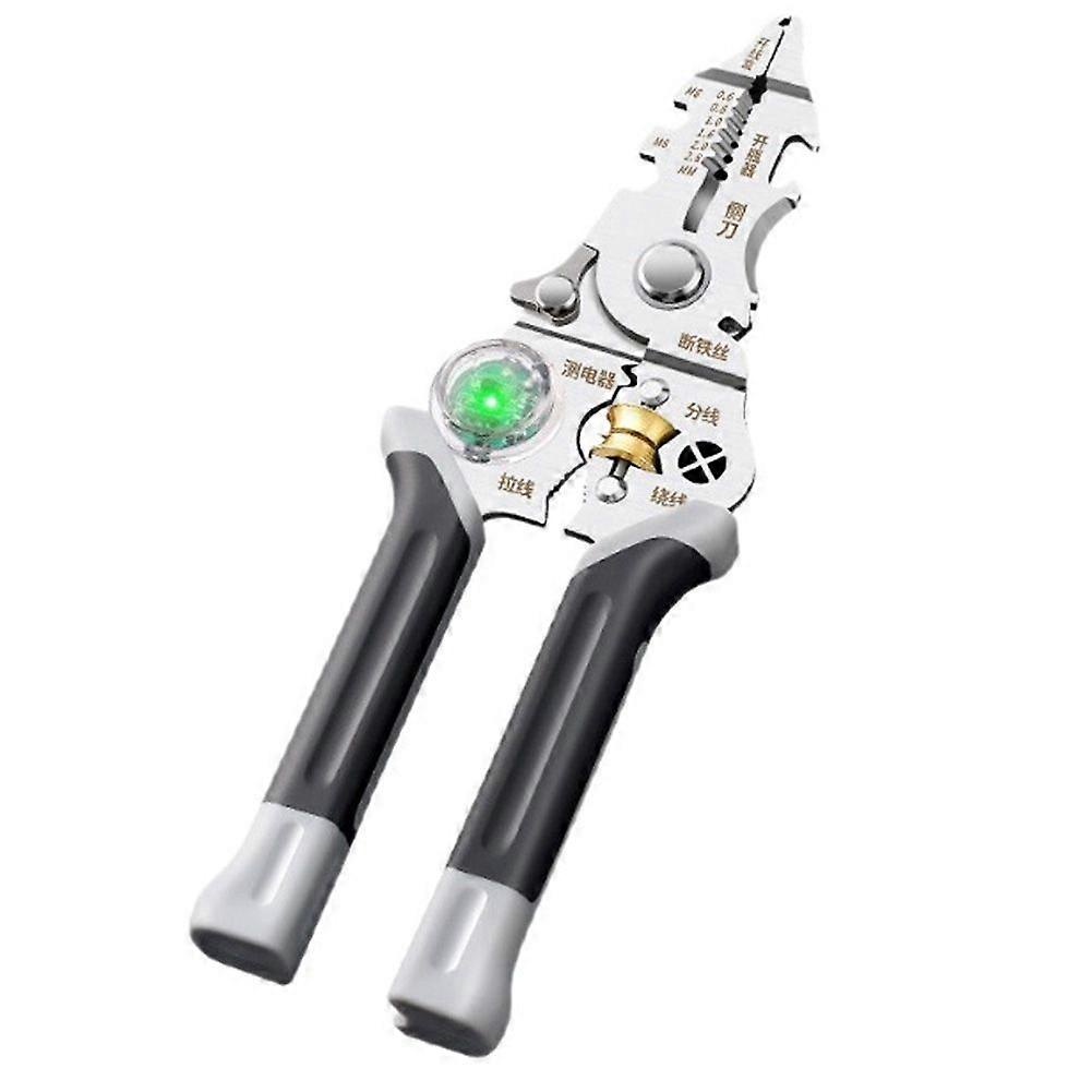 Multifunctional Wire Stripper with Electricity Measurement, Electrician Scissors for Pulling Wires & Cable Management