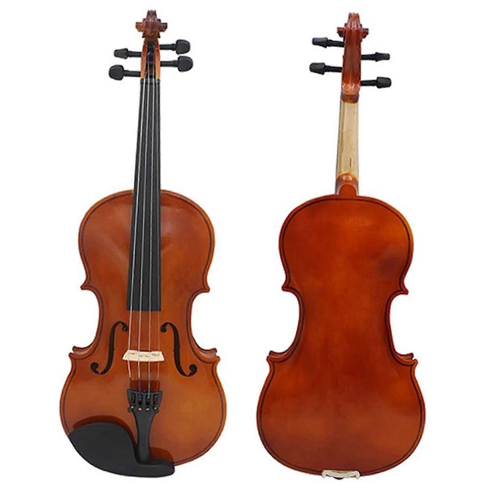 4/4 Full Size Beginner Violin Kit with Maple Back, Clear Balanced Tone, Comfortable Playability