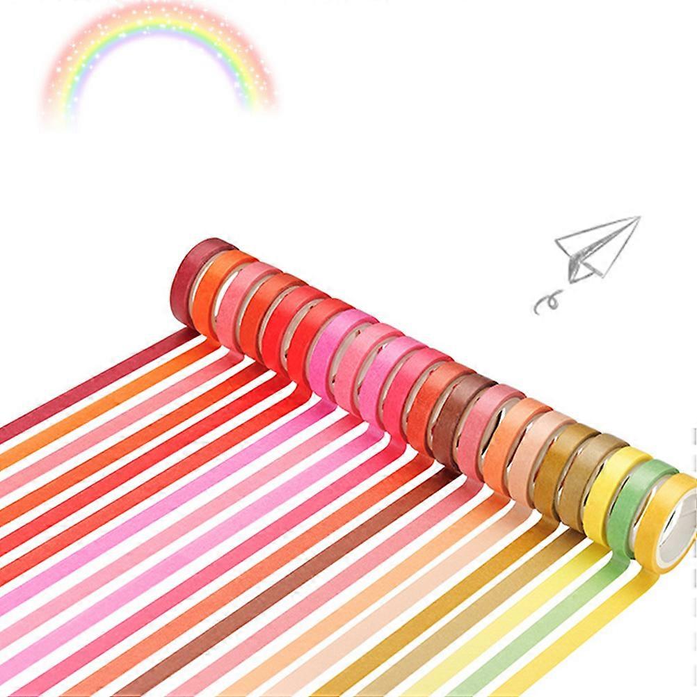 Decorative Rainbow Washi Tape 60 Roll Pack for Creative DIY Paper Projects